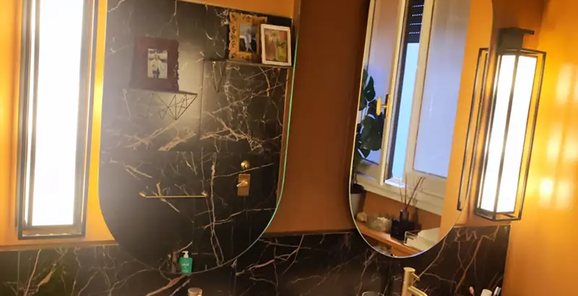 specchi su misura bagno doppio lavabo