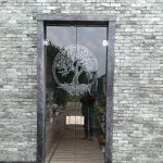 porta per cimitero in cristallo